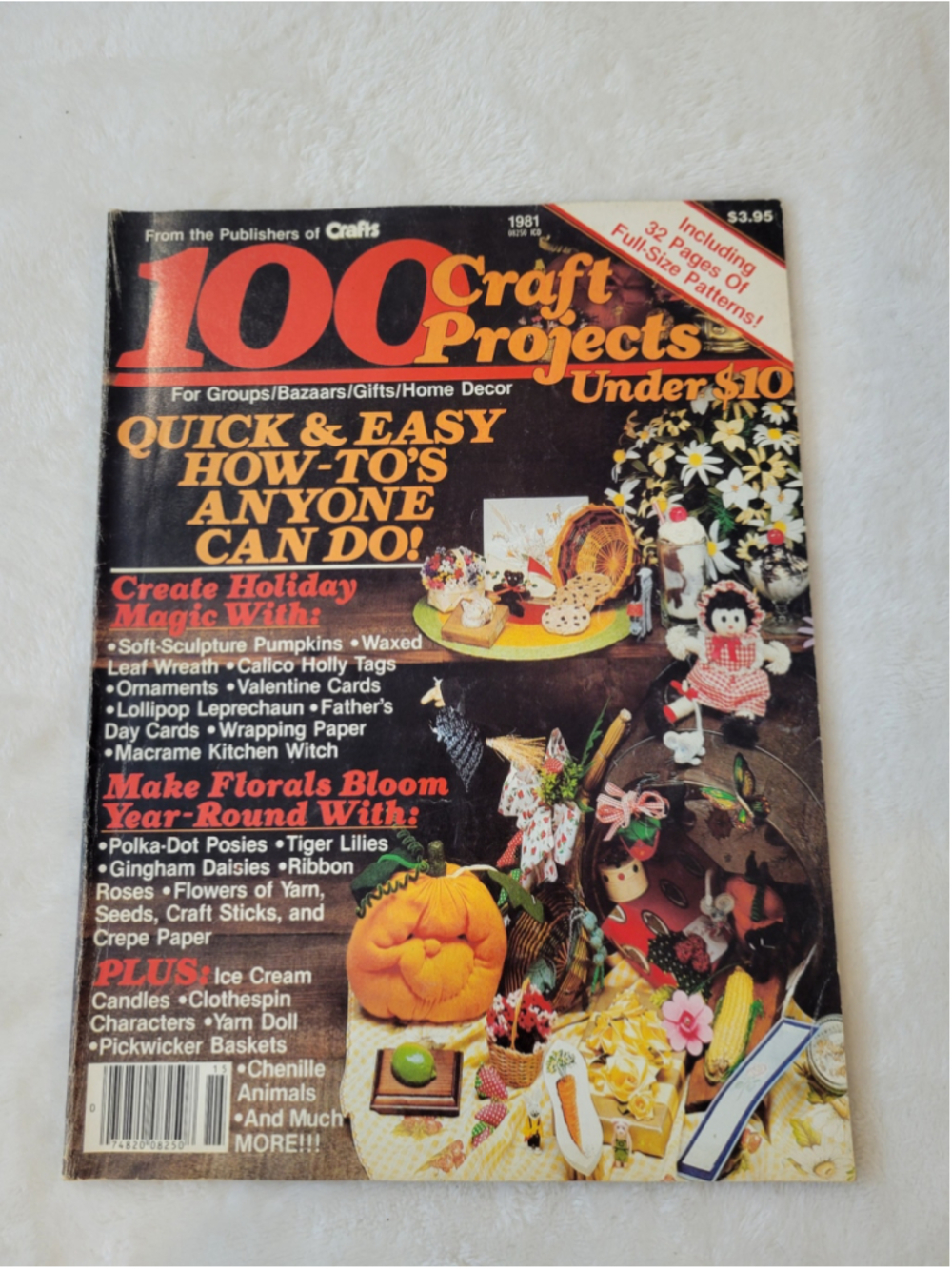 1981 Vintage 100 Craft Projects Under $10 Magazine Book Full Size Patterns